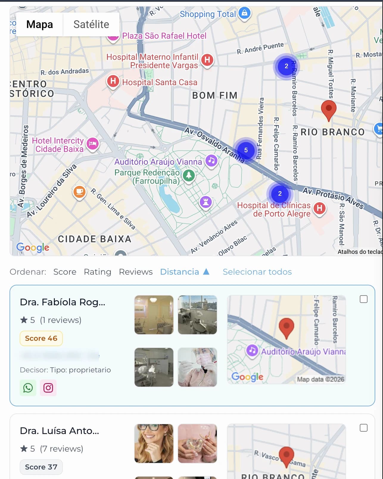 Busca do Autonom.ia Job com mapa e empresas ordenadas por score